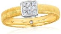 Suzy Levian Golden Helix Cubic Zirconia Square Coil Ring in Yellow at Nordstrom Rack, Size 8.5