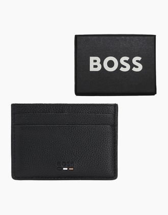 HUGO BOSS Mens BOSS Ray N Faux Leather Card holder, Black - Size: ONE size