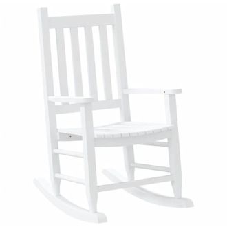 vidaXL Vidaxl - Mecedora Para Ni&ntilde;os Madera Maciza De &Aacute;lamo Blanca