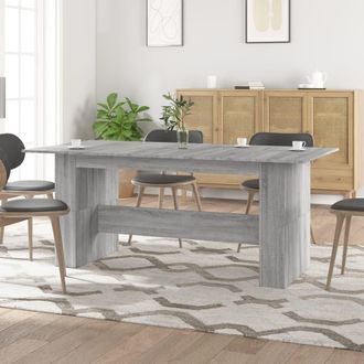 vidaXL Vidaxl - Mesa De Comedor Madera De Ingenier&iacute;a Sonoma Gris 180x90x76 Cm