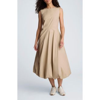 Kenneth Cole Sleeveless Bubble Hem Midi Dress in Burlap at Nordstrom, Size 4