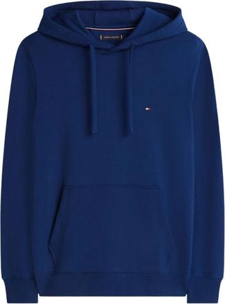Tommy Hilfiger Flag Embroidery Terry Hoody - Heren - Hoodies - Blauw - L - Katoen - Hoodies & sweatvesten