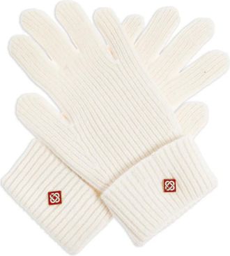 Casablanca Guanti con logo - Bianco