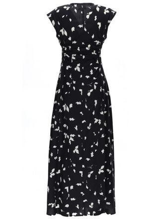Alysi V-Neck Cotton Dress - Black