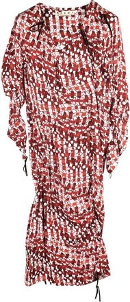 Marni Ruched Printed Dress Size S