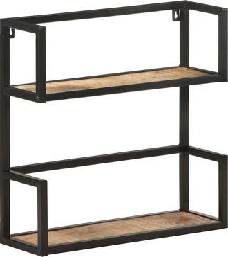 vidaXL Estanter&iacute;a De Pared De Madera De Mango Rugosa 60x20x60 Cm Vidaxl