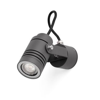 Netlighting Lit 1 Light Outdoor Wall Spotlight Dark Grey IP54 GU10
