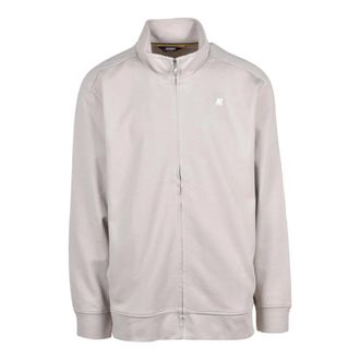 K-Way Felpa con Zip - Heren - Sweatshirts & Hoodies - Beige - Maat: 2XL Katoen
