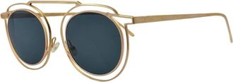 Thierry Lasry Handgemaakte Ovale Zonnebril - Oro Rosado - unisex - Zonnebrillen - Geel - ONE Size - Accessoires