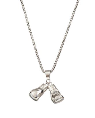 Eyecandy LA Eye Candy La The Bold Collection Titanium Ezra Necklace