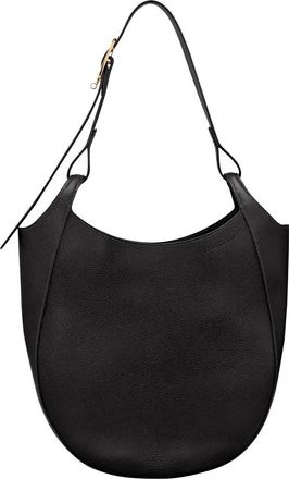 Longchamp Large Le Foulonne Leather Hobo Bag in Black at Nordstrom