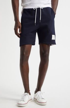 Thom Browne 4-Bar French Terry Sweat Shorts in Navy at Nordstrom, Size 3