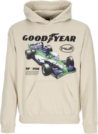 HUF Goodyear Samenwerking Hoodie Natuurlijke Katoenmix - Heren - Hoodies - Beige - XL - Katoen - Hoodies & sweatvesten