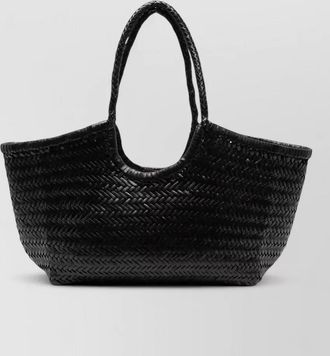Dragon Diffusion beach tote bag woven design double handles