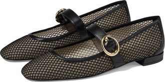 Stuart Weitzman Arabella Mary Jane Womens Flat Shoes Black : 5.5 M, Leather