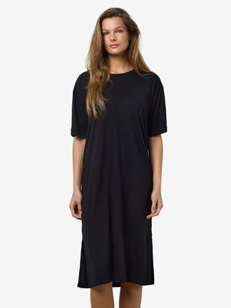 Noisy May Maxikleid NOISY MAY NMMAYDEN 2/4 DRESS NOOS, Damen, Gr. XL, N-Gr, schwarz detail:plain, Obermaterial: 65% Polyester, 35% Viskose, unifarben, loose fit
