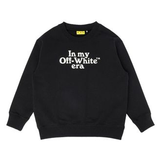 Off-white Multilogo Crewneck - male - Off White - Kids Sweatshirts - Black - 12 Y - Kids