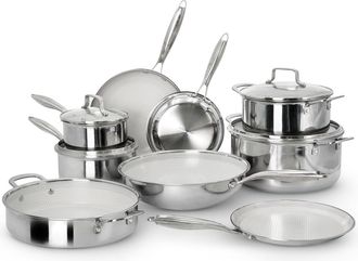 KASANOVA Batteria 3 strati 13 pezzi bianca Tri - Ply Ceramic