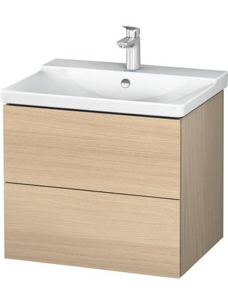 Duravit Duravit L-cube Mueble De Pared 620mm De Ancho, Profundidad 481, 2 Cajones, Se Ajusta A La Altura De P3 Comfort. Art&iacute;culo 233265, Color: Roble Mediterr
