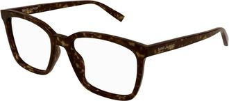 Saint Laurent Designer Bril SL 672 Zwart - Heren - Brillen - Bruin - 55 MM - Accessoires