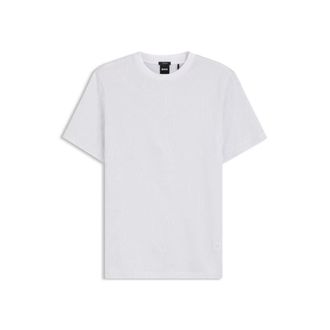 BOSS Jacquard-pattern T-shirt in cotton