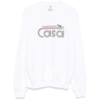 Casablanca Casa Katoen Sweater - Heren - Sweatshirts & Hoodies - Wit - Maat: M Katoen