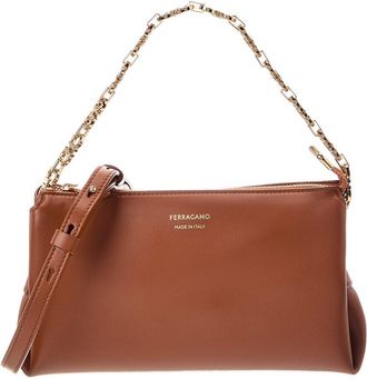 Ferragamo Ferragamo Gancini Mini Leather Shoulder Bag