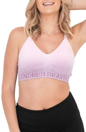 Kindred Bravely Busty Sublime Hands-Free Pumping & Nursing Sports Bra - Sizing Available in E-I Cup in Ombre Purple at Nordstrom, Size X-Large