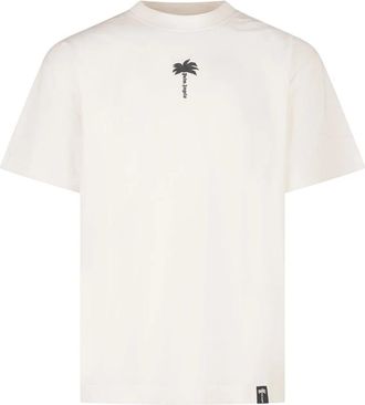 Palm Angels Palm Tree REG TEE - Heren - T-shirts - Wit - M - Katoen - Tops
