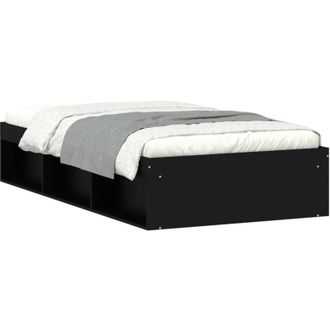 vidaXL Bed Frame without Mattress Black 100x200 cm Vidaxl