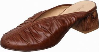 Antelope Womens Natasha Leather Mule Block Heel In Cognac