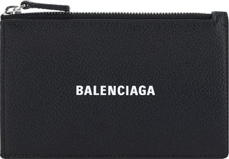 Balenciaga Mens Leather Cardholder Black-White Calf Umbrellas Black/white Accessory