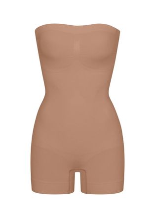 SKIMS Seamless Sculpt Strapless Shortie Body - Light Brown - Xxl (UK18 / Xxl)
