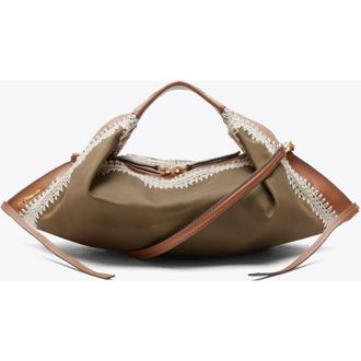 3.1 Phillip Lim Luna Contrast Stitch Nylon Mini Bag in Mushroom at Nordstrom