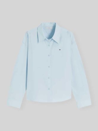 Tommy Hilfiger Regular Fit Langarmbluse aus reiner Baumwolle in Hellblau, Gr&ouml;&szlig;e 34