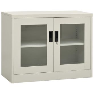 vidaXL Gabinete De Oficina 90x40x70 Cm De Acero Gris Mordido
