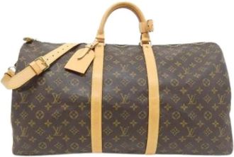 Louis Vuitton Pre-owned Weekend Bags, female, Brown, Size: ONE SIZE Pre-owned Keepall Bandouli&egrave;re 55 Boston Bag