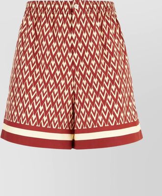 Valentino Garavani bermuda shorts with geometric print and contrast hem