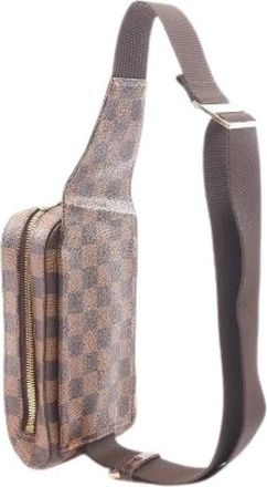 Louis Vuitton Pre-owned Geronimos Damier Ebene heuptas - Heren - Vintage Schoudertas - Bruin - ONE Size - Vintage