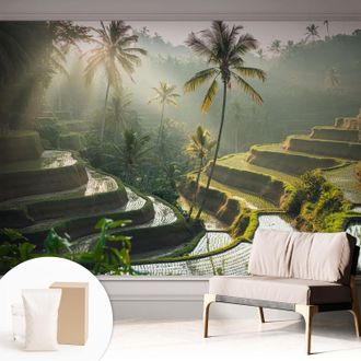 Tulup Carta Da Parati In Vlies Decorativa Per Pareti - Con Motivi Moderni - Con Colori Intensi - Per Ufficio Terrazze Paradisiache 312x219 Cm