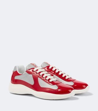 Prada Americas Cup leather-trimmed sneakers