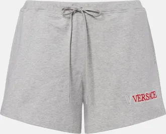 Versace Logo cotton jersey shorts