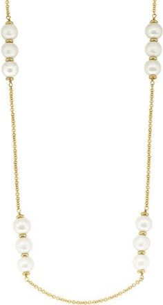 Effy Freshwater Pearl Station Necklace in White at Nordstrom Rack, Size 18