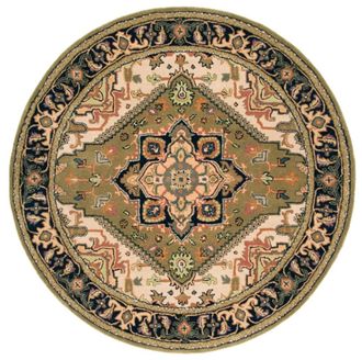 Safavieh Alfombra lana verde/marrone claro 122 x 122 cm