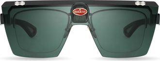 Bugatti Mens 42 mm Black Sunglasses