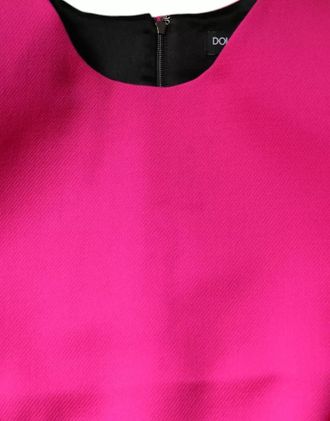 Dolce & Gabbana Womens Pink Sleeveless Bodycon A-Line Mini Dress Virgin Wool