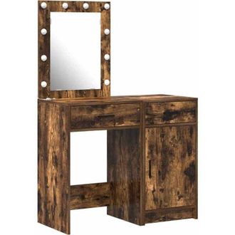 vidaXL Vidaxl - Mesa De Tocador Con Caj&oacute;n 2 Pcs Marr&oacute;n 50 X 41 X 135 Cm