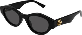 Gucci Cat-eye Frame Zonnebril - Dames - Zonnebrillen - Zwart - 51 MM - Nylon - Accessoires