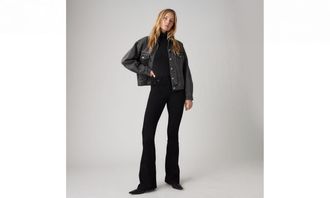 Levi's 726 High Rise Flare Jeans - Womens - 24X28 - Black