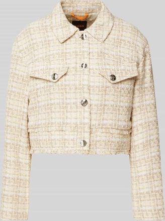 Boss Orange by Hugo Boss BOSS Orange Blazer mit Fransen Modell Jafresi in Sand, Gr&ouml;&szlig;e 42